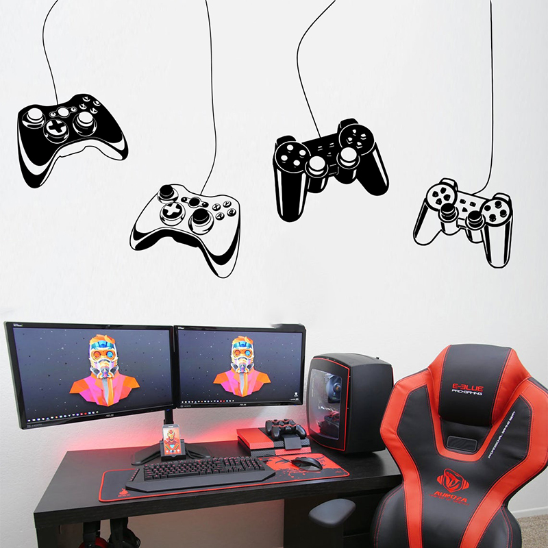 Gaming Accessories Wallpaper - Autocollant mural de contrôleur de jeu