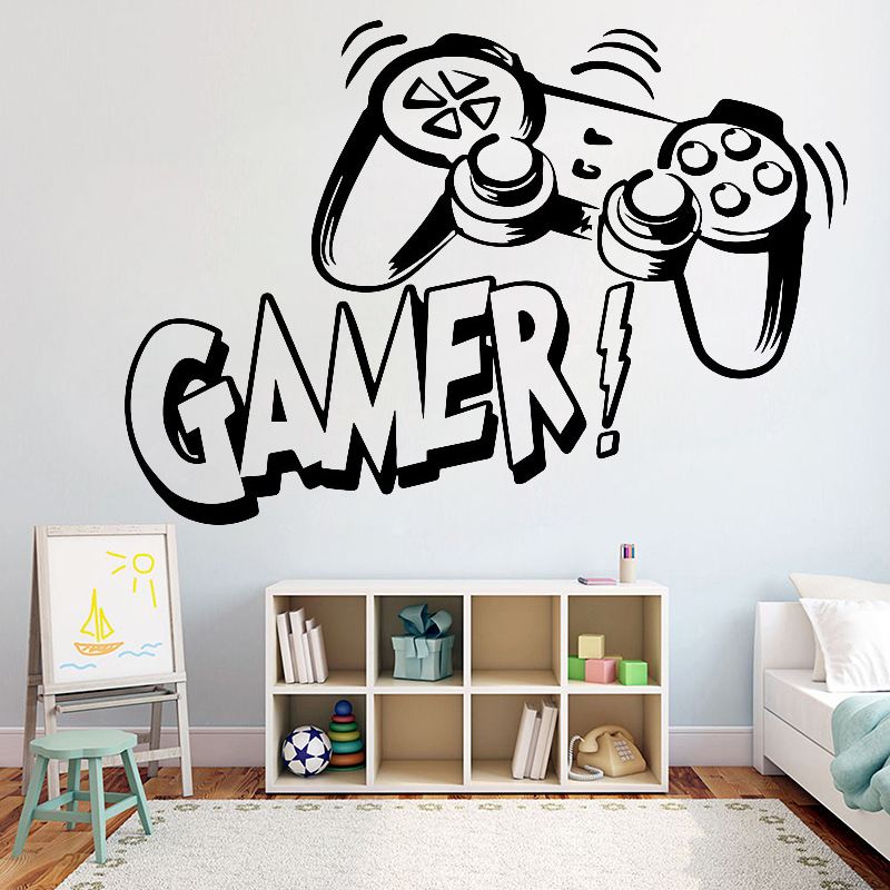 Gaming Accessories Wallpaper - Autocollant mural pour chambre d'enfant, décalcomanies