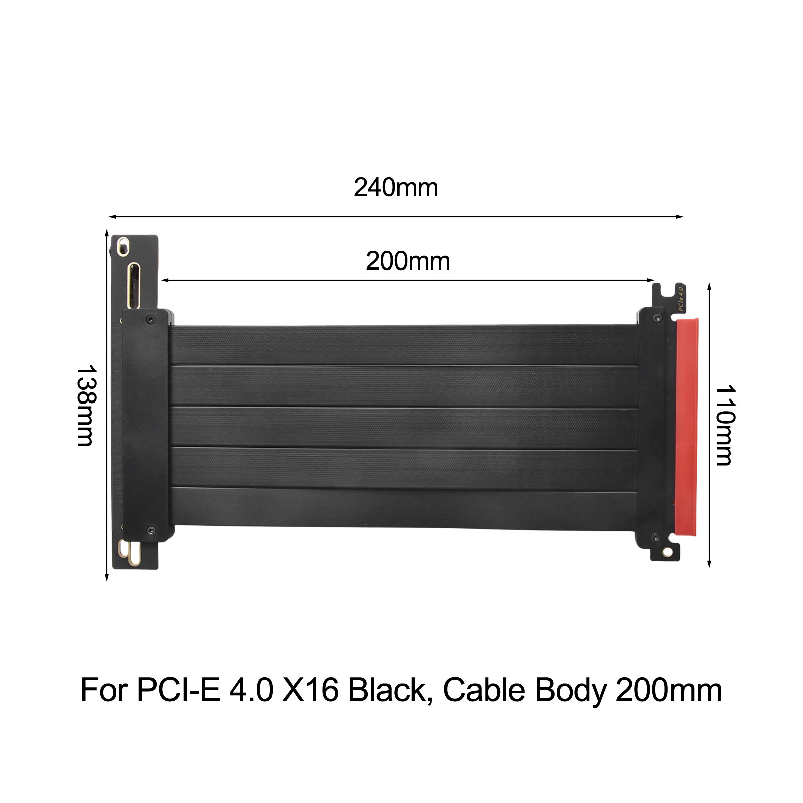 Câble Riser PCIe 4.0 X16 blind - Pcie Extension Cable avis et prix
