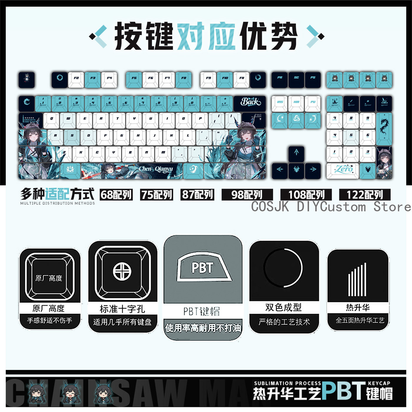 122 touches d'ordinateur migno - Gaming Accessories Anime avis et prix