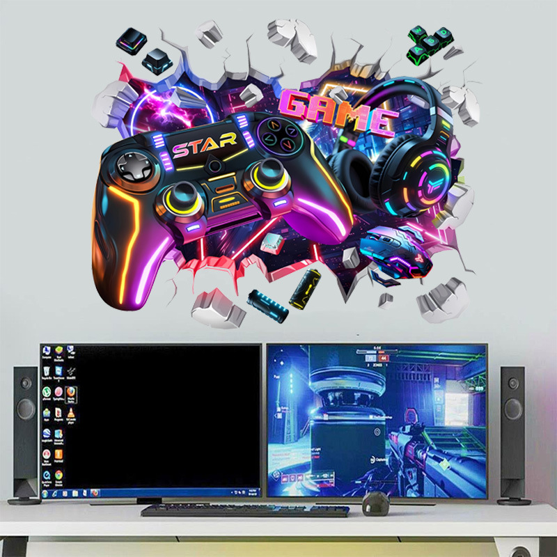 Autocollants muraux en vinyle  - Gaming Accessories Wallpaper avis et prix