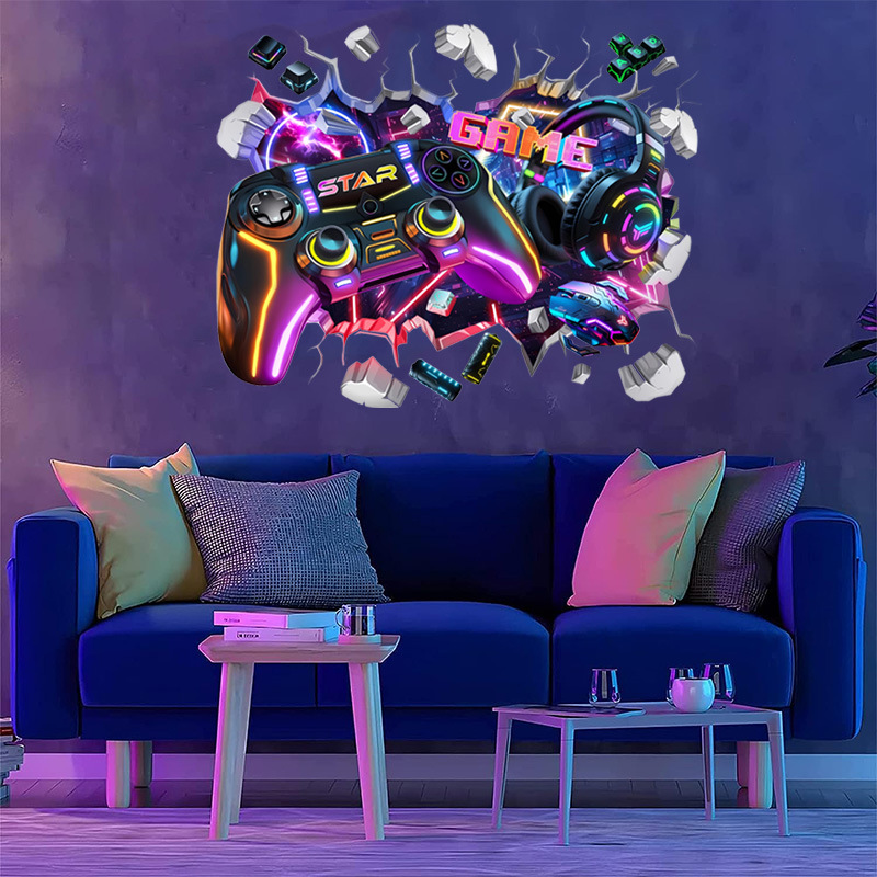 Autocollants muraux en vinyle  - Gaming Accessories Wallpaper avis et prix