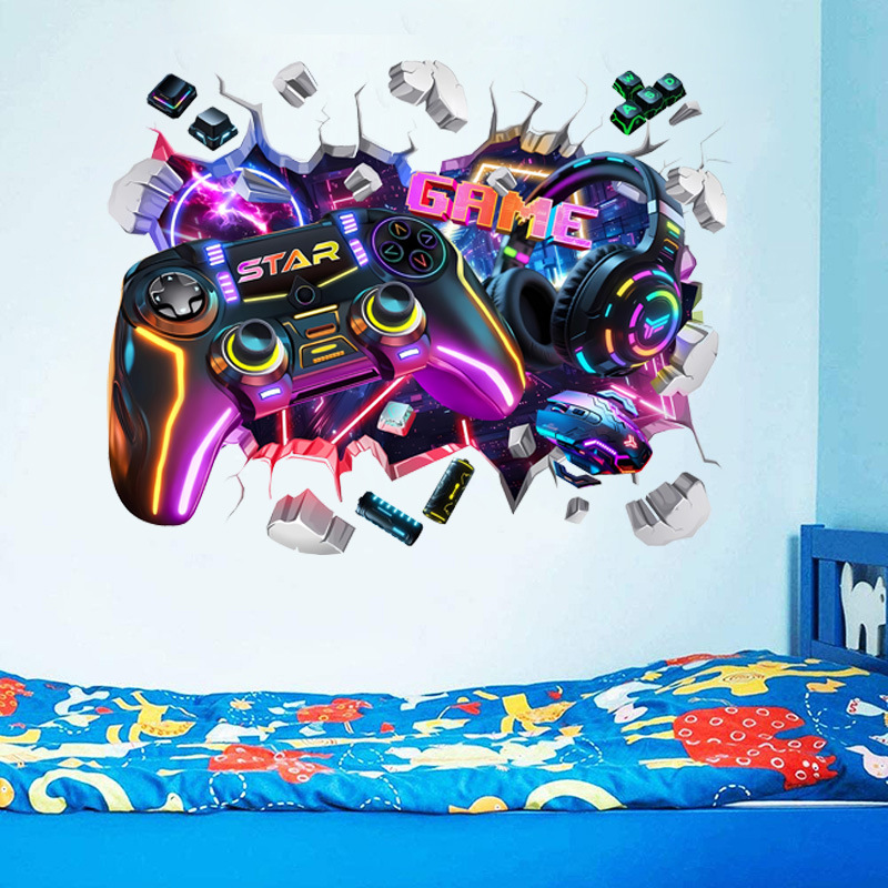 Autocollants muraux en vinyle  - Gaming Accessories Wallpaper avis et prix